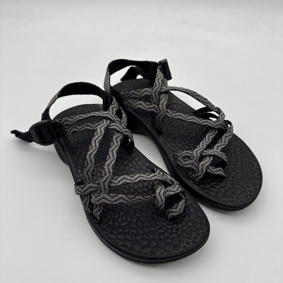 Chaco Womens SZ 7  Updraft EcoTread X2 Outdoor Sandals Black Waves  (J105182) - Picture 2 of 16